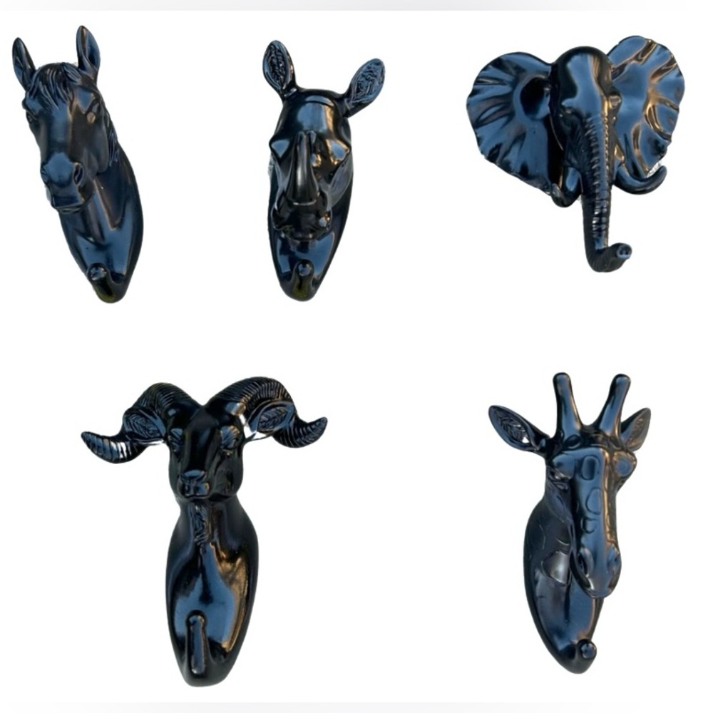 Animal decor, wall hooks for home decoration, hooks w hardware, never been used